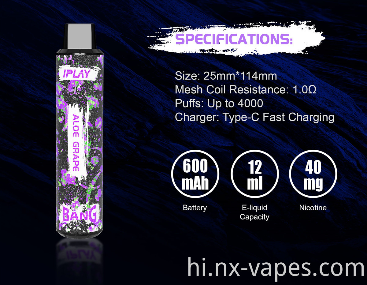 IPLAY BANG 4000 PUFFS (5) IPLAY BANG 4000 Puffs (5)